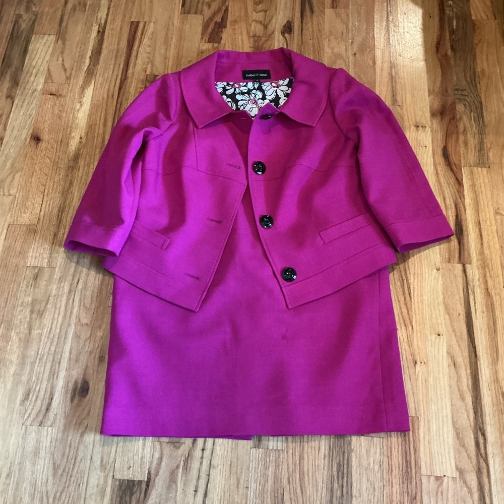 Fuchsia Women's Jacket & Skirt Set